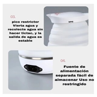 Foto 4 | Tetera Jarra Eléctrica Belug Hervidor Agua Plegable Pava Portátil Rosa