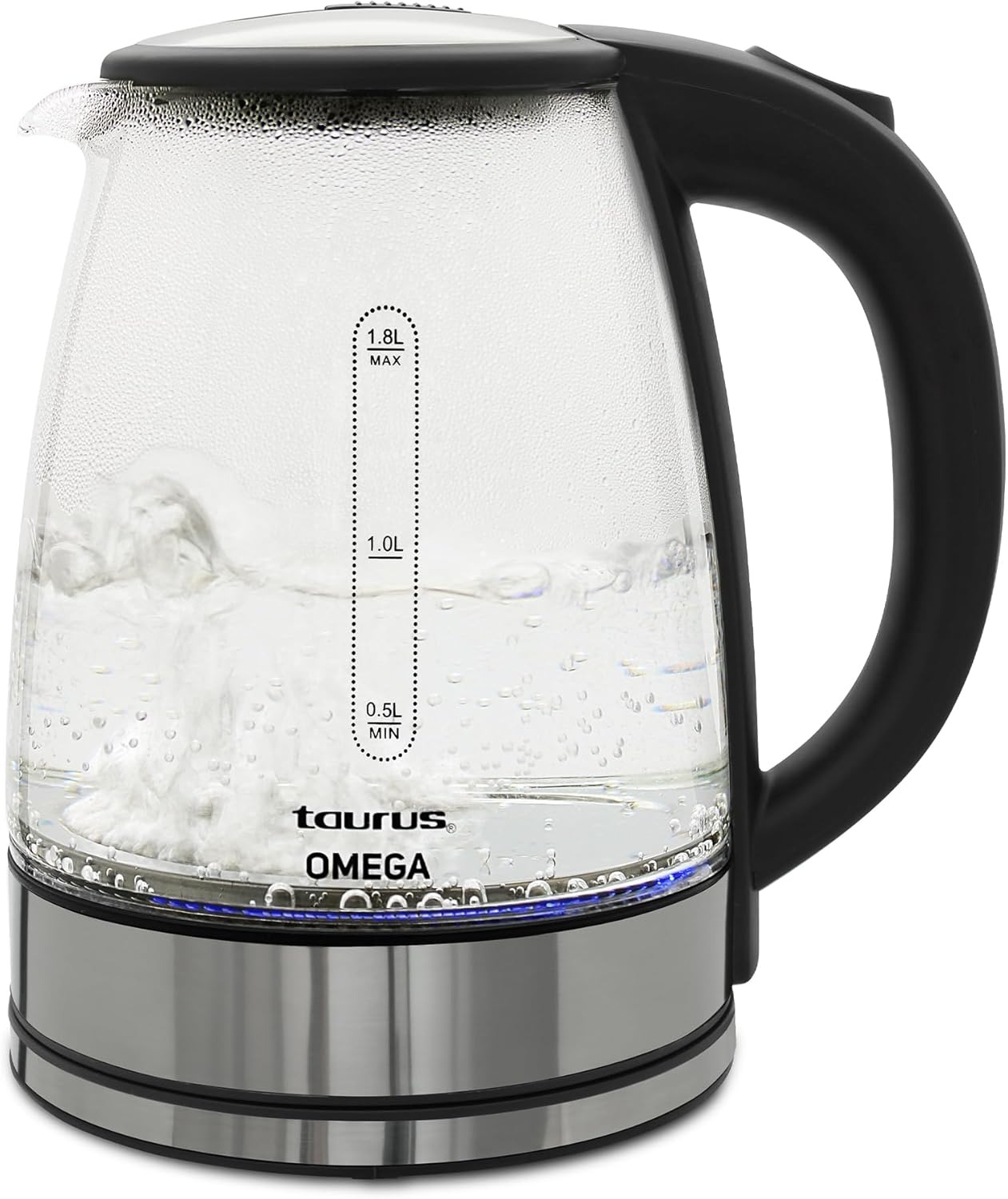 Hervidor De Agua Taurus Omega 1.8 Lt 127v/1000w Jarra De Vidrio Gris