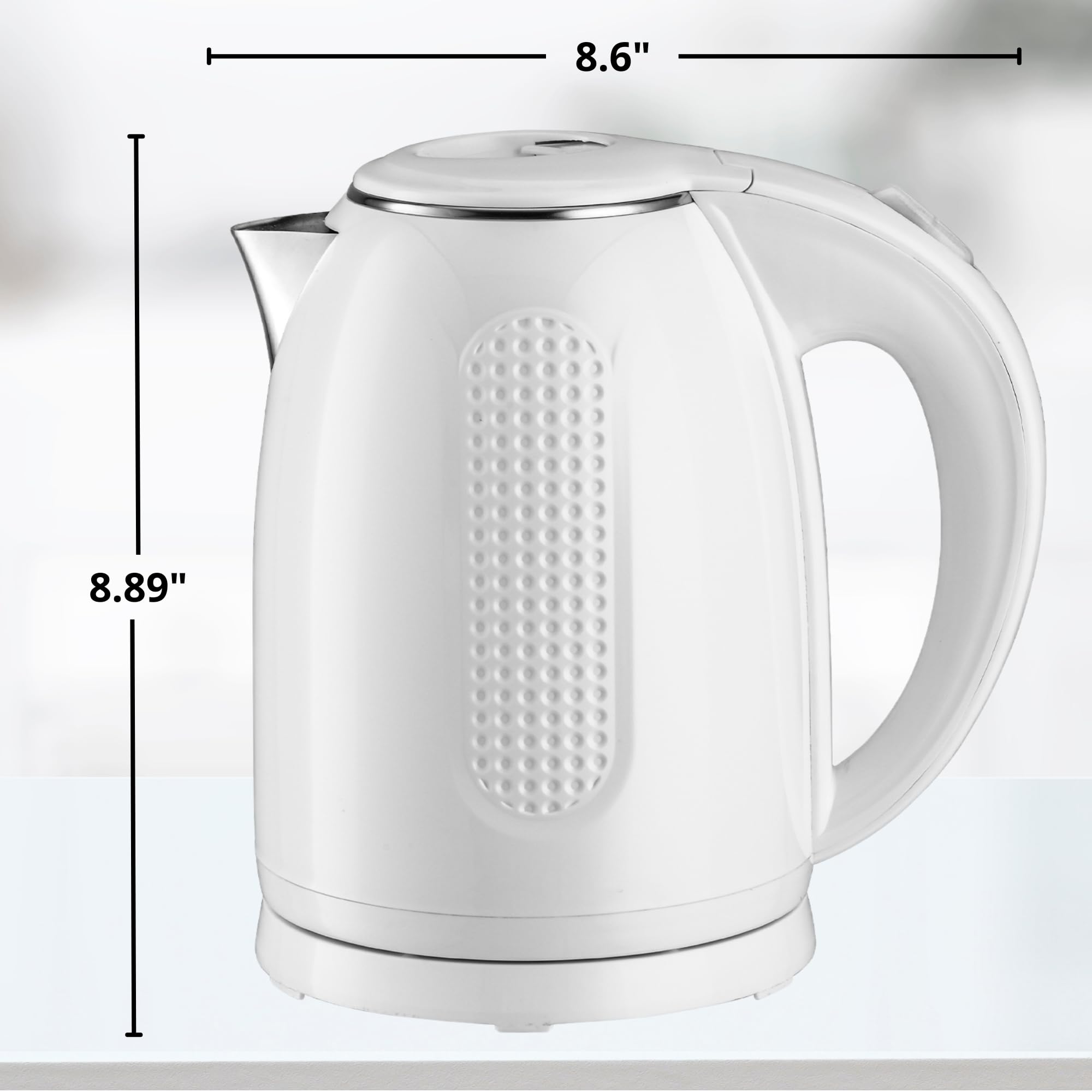 Foto 6 | Hervidor Eléctrico Ovente 1.7l De Doble Pared De Acero Inoxidable Blanco - Venta Internacional.