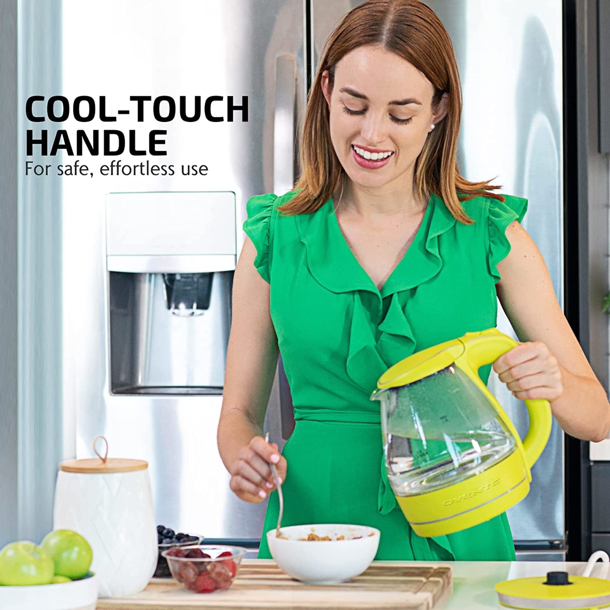Foto 2 | Hervidor Eléctrico Ovente Kg83g 1.5l De Vidrio Borosilicato Verde - Venta Internacional.