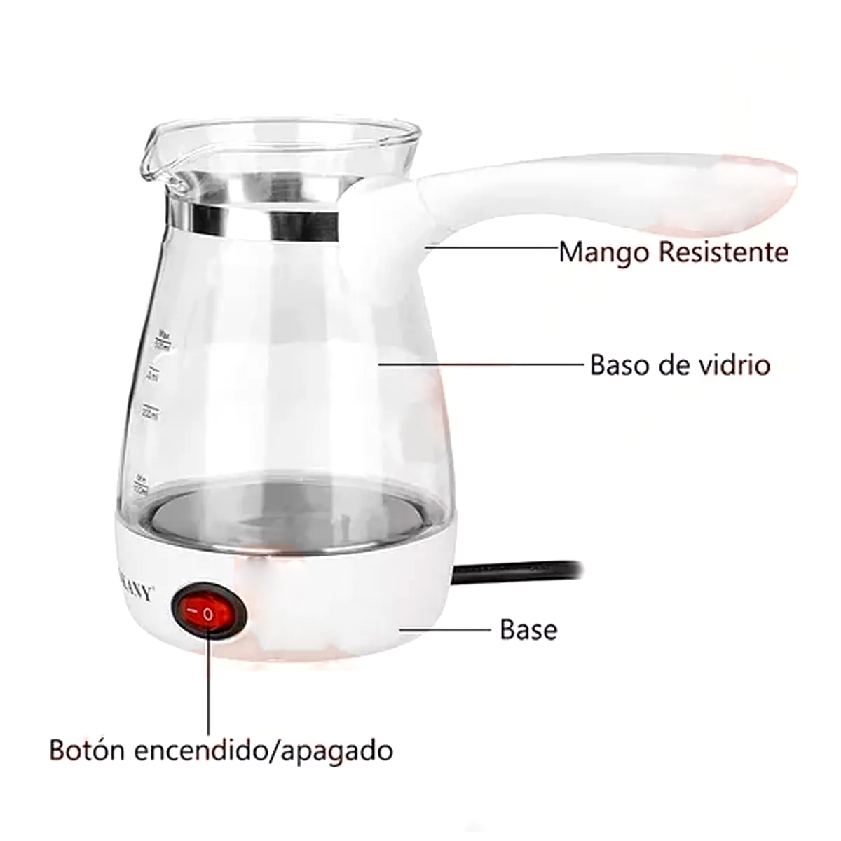 Foto 3 | Cafetera Tetera Eléctrica De Vidrio Sokany De 500ml Jarra De Cristal