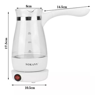 Foto 5 | Cafetera Tetera Eléctrica De Vidrio Sokany De 500ml Jarra De Cristal