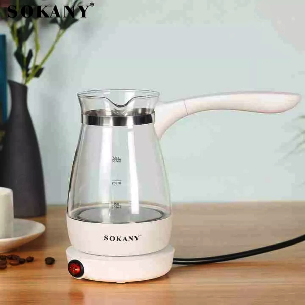 Foto 7 | Cafetera Tetera Eléctrica De Vidrio Sokany De 500ml Jarra De Cristal