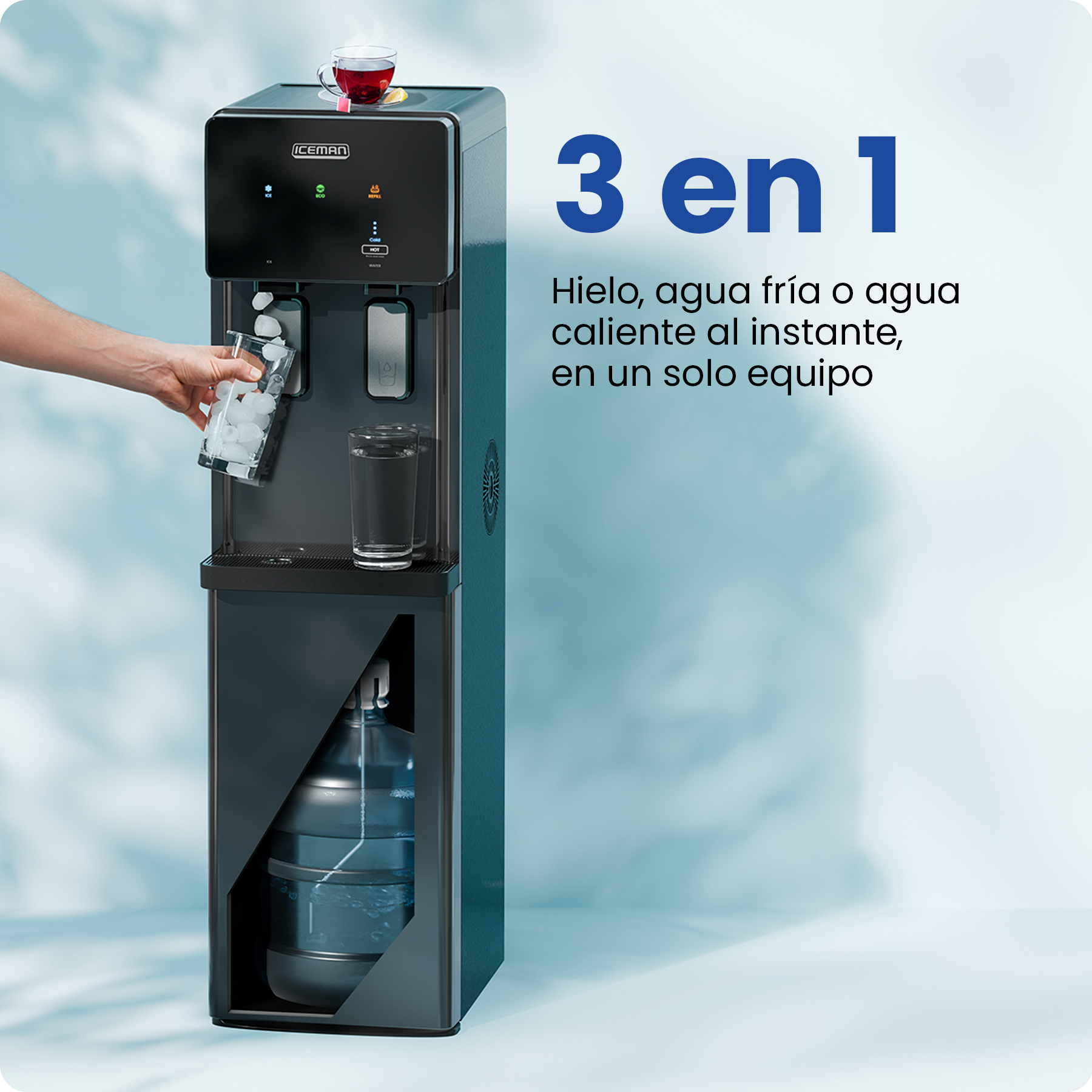 Foto 4 pulgar | Chefman - Iceman - Dispensador De Agua Fría Y Caliente Con Máquina De Hielo Integrada
