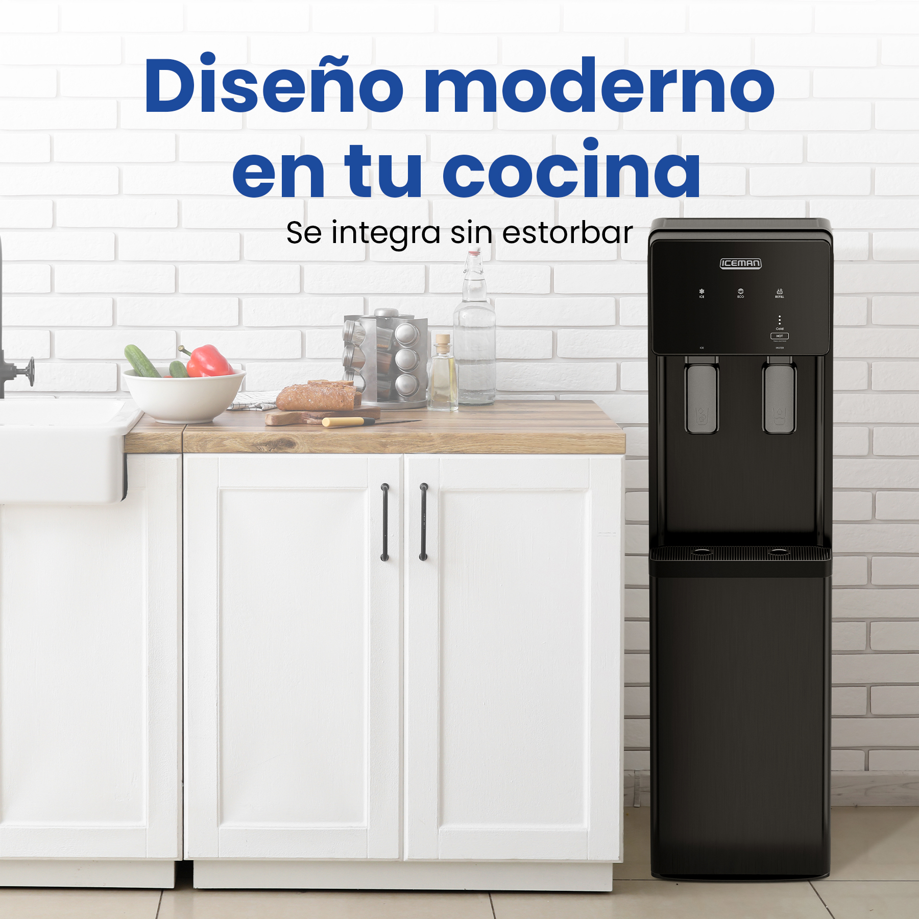 Foto 5 pulgar | Chefman - Iceman - Dispensador De Agua Fría Y Caliente Con Máquina De Hielo Integrada