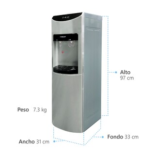 Foto 2 | Dispensador De Agua Hypermark Cleanwater Hm0039w 2 Llaves Gabinete De Almacenamiento Gris