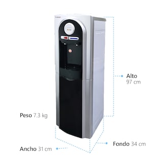 Foto 3 | Dispensador De Agua Hypermark Richwater Hm0022w 2 Llaves Gabinete Almacenamiento Gris