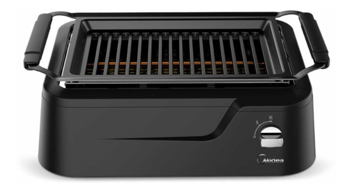 Parrilla Eléctrica Midea Con Luz Infrarroja Smokeless