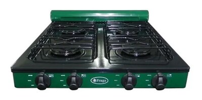 Foto 1 | Parrilla Sobreponer Camping Estufa 4 Quemadores Verde Fraga