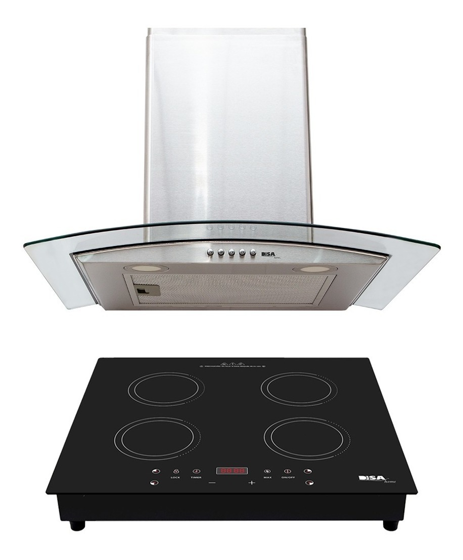 Combo Parrilla Ind 4q. Y Campana Cristal 60 Cm Ai Disa Home