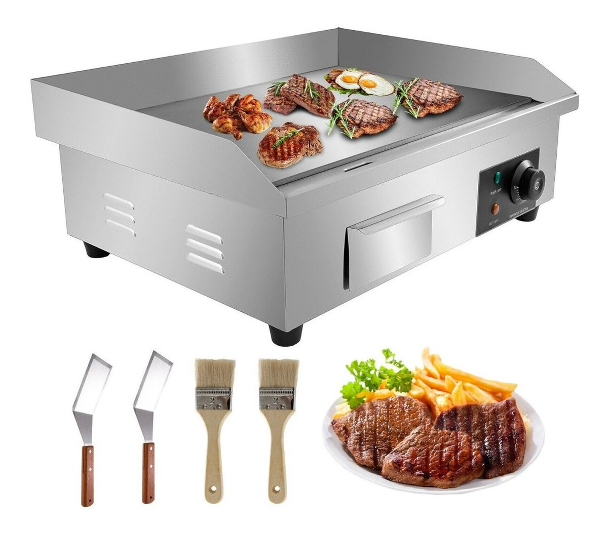 Parrilla Comal Plancha Electrica Industrial 55 Cm 110v