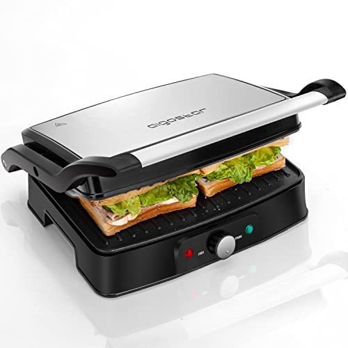 Sandwichera Aigostar De 1500 Vatios, Parrillas Versatiles Co