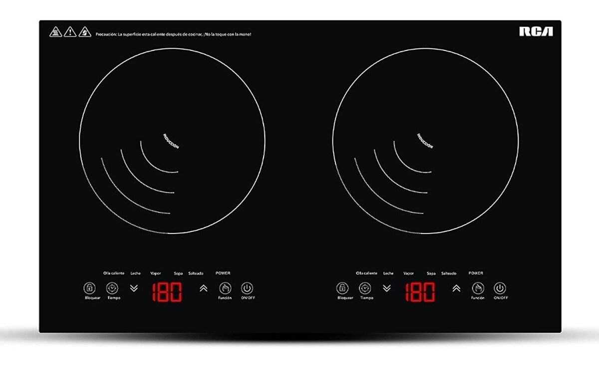 Parrilla Inducción Eléctrica Doble Rca Rc-12a4 120v 2000w $4,782