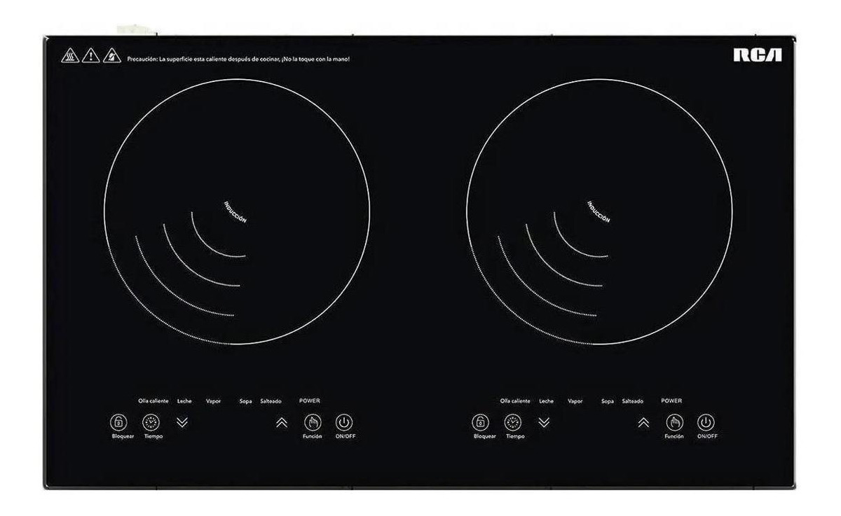 Parrilla De Induccion Rca Rc-12a4 2 Quemadores Cristal