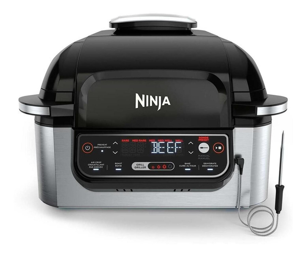 Ninja Foodi, Parrilla Eléctrica Para Interiores 5 En 1 Más F