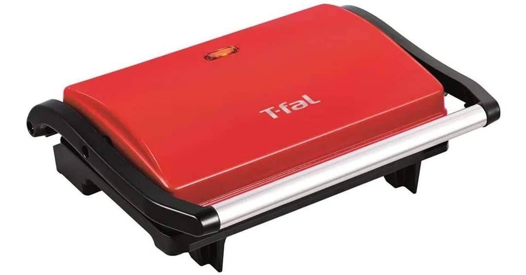 Parrilla Panini Sandwichera Compacta Colo Roja Marca T-fal