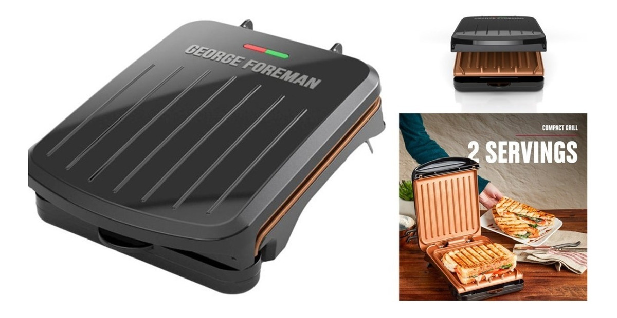 Parrilla Asador Electrica George Foreman Placas De Cobre