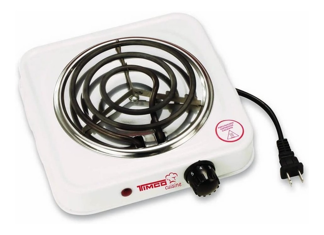 Parrilla Eléctrica Con Termostato Timco Pe-01 1000 W-blanca