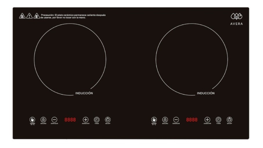 Parrilla Eléctrica Inducción Piv2 Negra 110v - 127v Avera