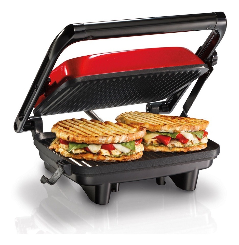 Prensa Antiadherente Paninis Roja 25462z Hamilton Beach