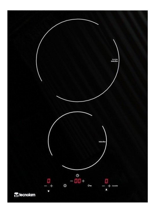 Parrilla Inducción 2 Quemadores Tecnolam Dlind38 38 Cm