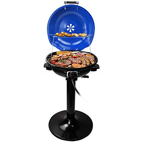 Parrilla  Eléctrica Techwood Para Barbacoa De 15 Porciones Para Uso Interior Y Exterior, Diseño De D