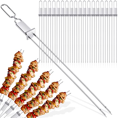 Foto 2 pulgar | Parrilla 12 Pinchos Para Asar A La  De 17 Pulgadas De Largo Para Barbacoa, Carne, Verduras, Con Desl