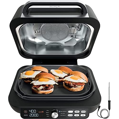 Parrilla Ninja Ig651 Foodi Smart Xl Pro 7 En 1 Combo De  Para Interiores, Uso Abierto O Cerrado, Con