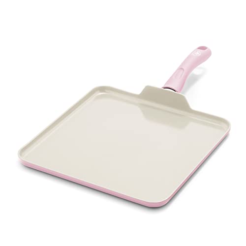 Parrilla Greenlife Grip Healthy Ceramic Nonstick, Griddle Pan, 11'', Soft Pink