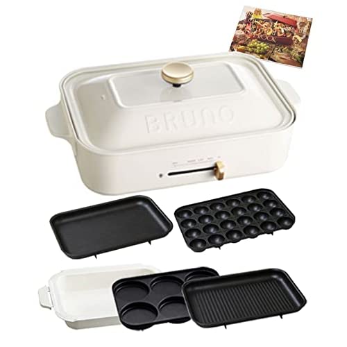 Parrilla Bruno Konpakutohottopure-to + Sartenes Con Revestimiento De Cerámica + Plato De  + Juego De