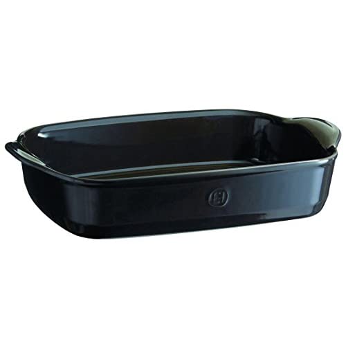 Parrilla Emile Henry France Ovenware Ultime - Fuente Rectangular Para Horno, 14,2 X 9,1 Cm, Color Gr