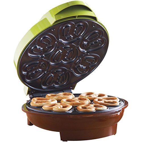 Parrilla Brentwood Mini Máquina De Hacer Pretzel Antiadherente, Verde