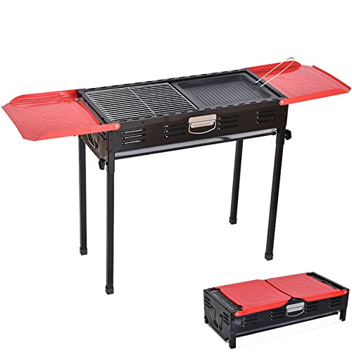 Parrilla Generic Zusammenklappbar Tragbar Holzkohlegrill Camping Grill Standgrilll Aus Edelstahl Für