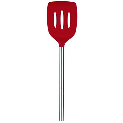 Parrilla Tovolo Silicone Slotted Turner With Stainless Steel Handle, Pancake Spatula, Scratch-resist