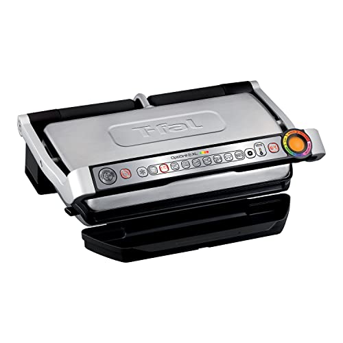 Parrilla T-fal Gc722d53 Optigrill Xl  Eléctrica De Acero Inoxidable De 1800 W Para Interiores, Con P