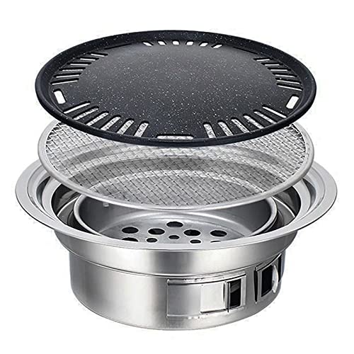 Parrilla Generic  De Carbón De Leña Portátil De Acero Inoxidable Antiadherente Estufa De Carbón Para $5,292