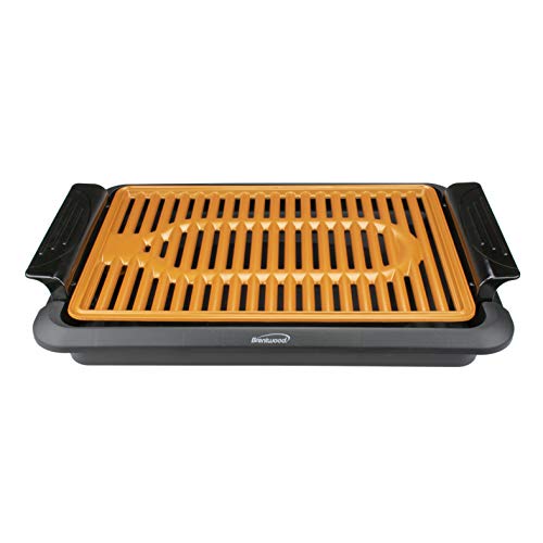 Parrilla Eléctrica Brentwood Appliances Ts642 de Cobre para Interiores 1000 W color Negro