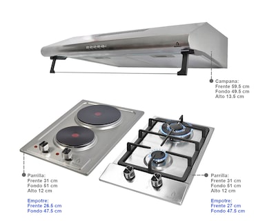Foto 5 | Campana con Parrilla Eléctrica y de Gas Supra 3 Piezas