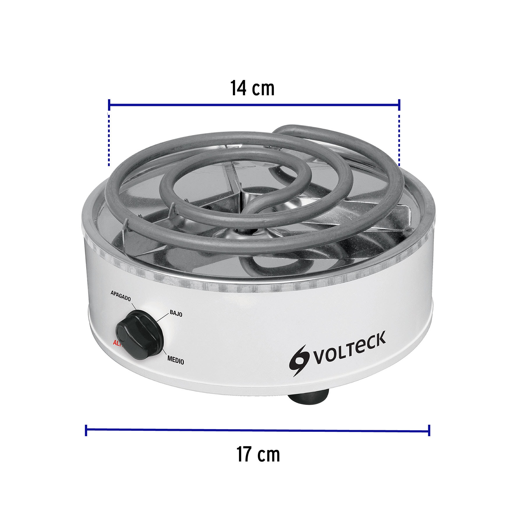 Foto 4 pulgar | Parrilla Eléctrica Volteck 1 Quemador Redonda