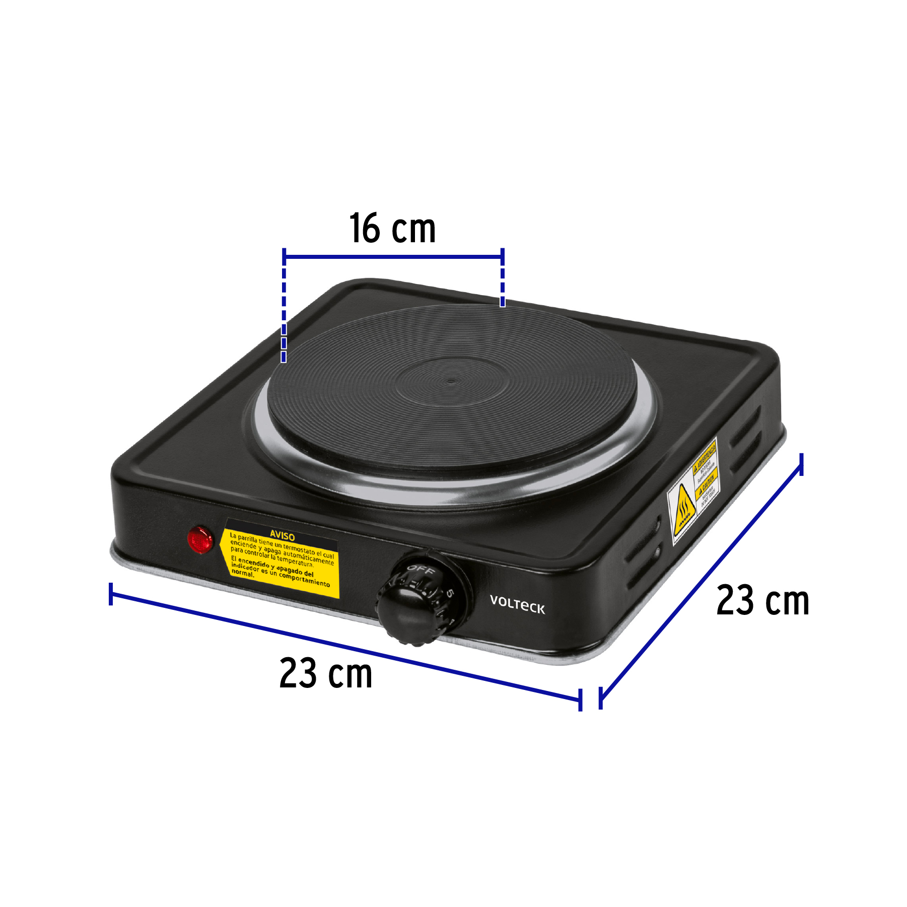 Foto 4 pulgar | Parrilla Eléctrica Volteck 1 Quemador tipo Disco