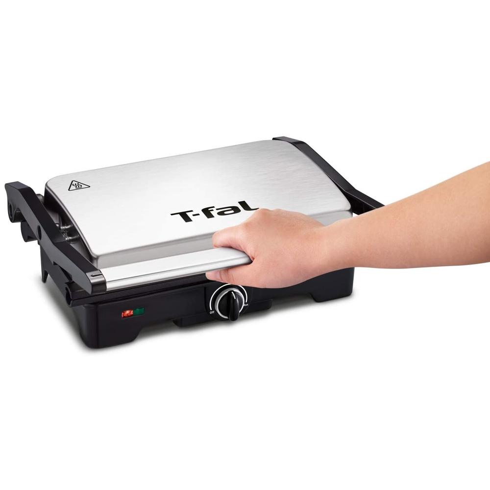 Foto 3 pulgar | Parrilla Panini T-Fal Sw3332dmx Anti-adherente Acero Inoxidable