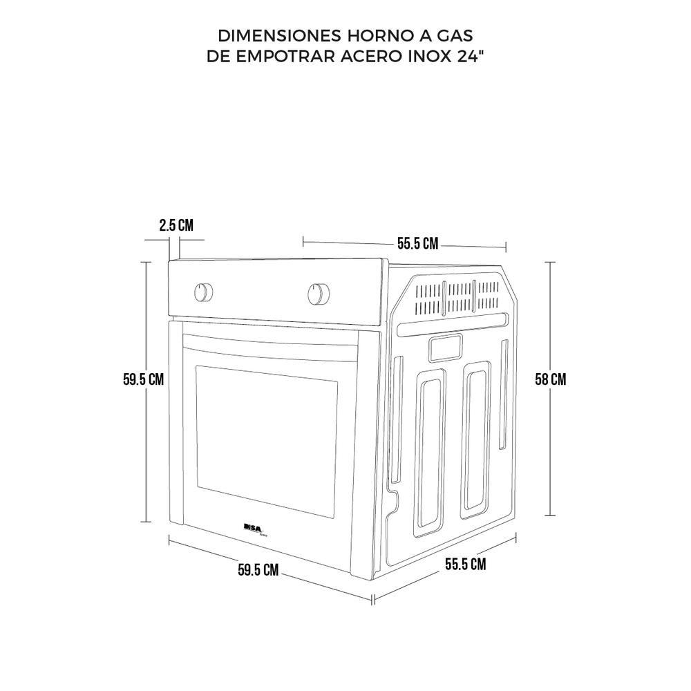 Foto 7 | Campana + Horno + Parrilla a Gas Disa Home 5 Quemadores