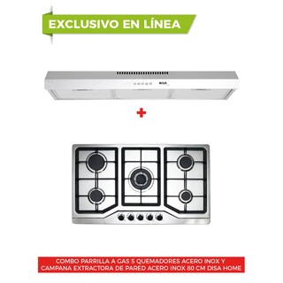 Foto 2 | Campana y Parrilla a Gas Disa Home 5 Quemadores