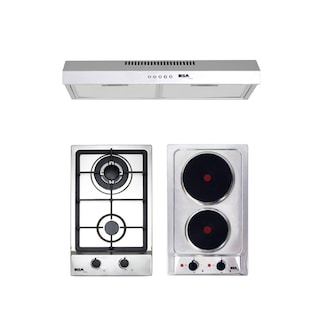 Foto 1 | Combo Disa Home Parrilla de Gas Parrilla Eléctrica y Campana de Pared Acero Inoxidable 60 Cm