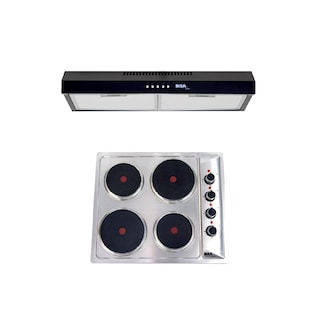 Foto 1 | Combo Disa Home Parrilla Eléctrica 4 Quemadores y Campana de Pared Acero Inoxidable
