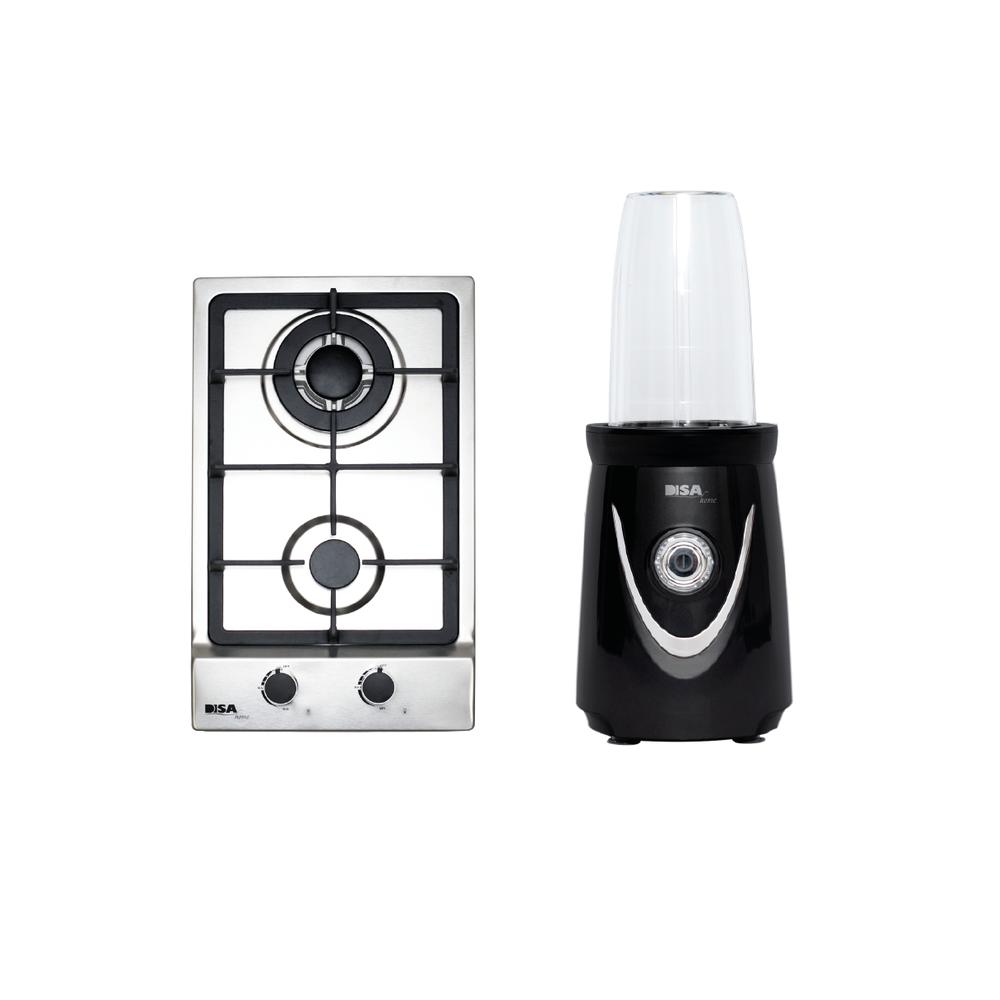 Foto 1 | Combo Disa Home Parrilla de Gas 2 Quemadores Acero Inoxidable y Multiblender 21 Accesorios