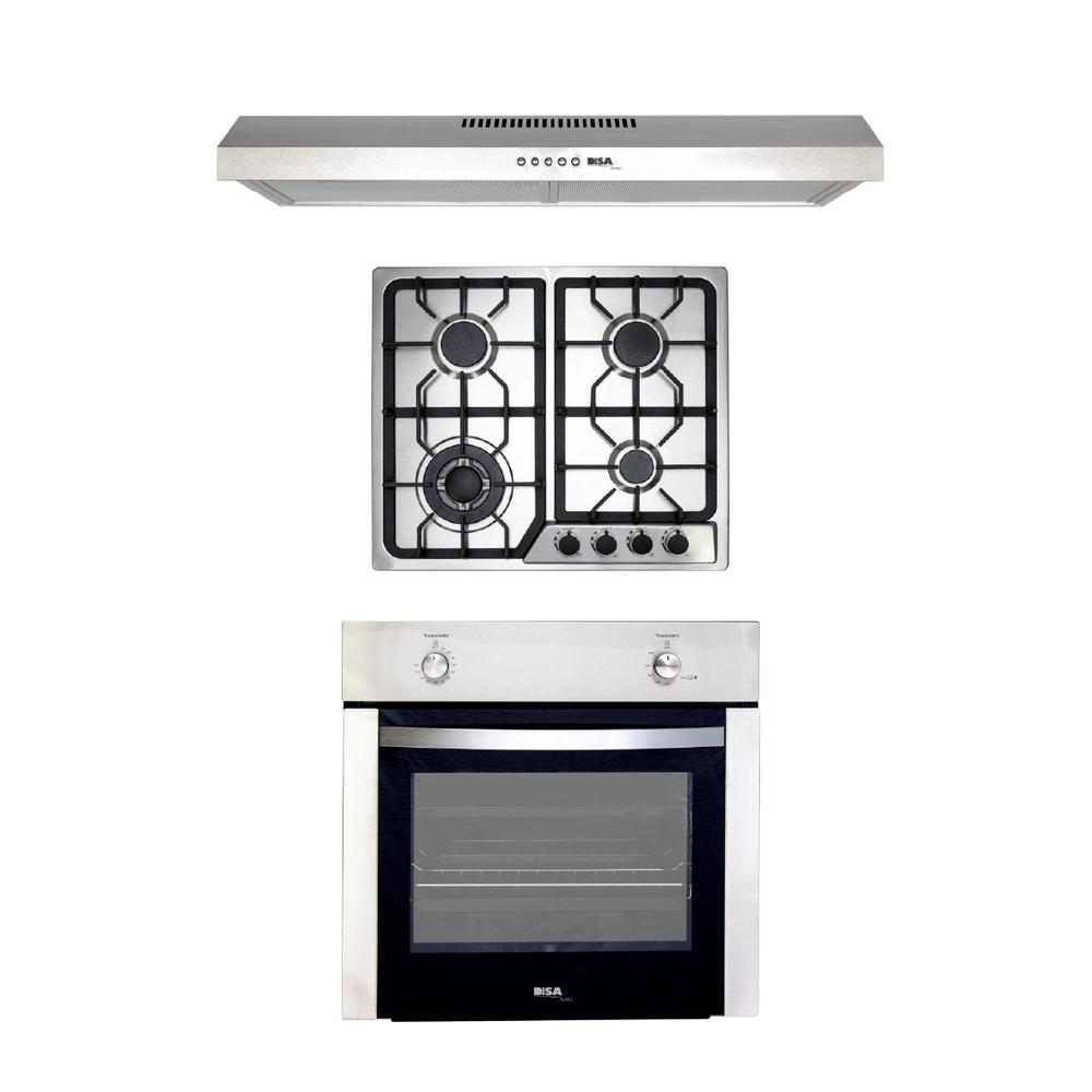 Horno + Campana + Parrilla a Gas Disa Home 4 Quemadores