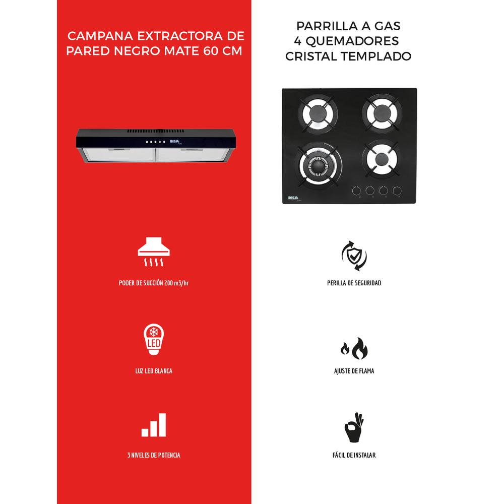 Foto 3 | Campana con Parrilla a Gas Disa Home 4 Quemadores