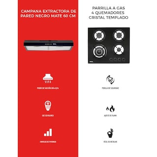 Foto 3 | Campana con Parrilla a Gas Disa Home 4 Quemadores