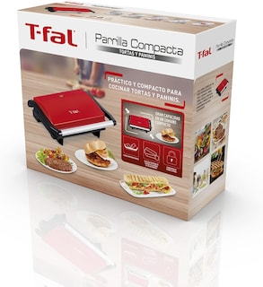 Foto 6 | Parrilla Panini Compacta T-Fal Color Rojo